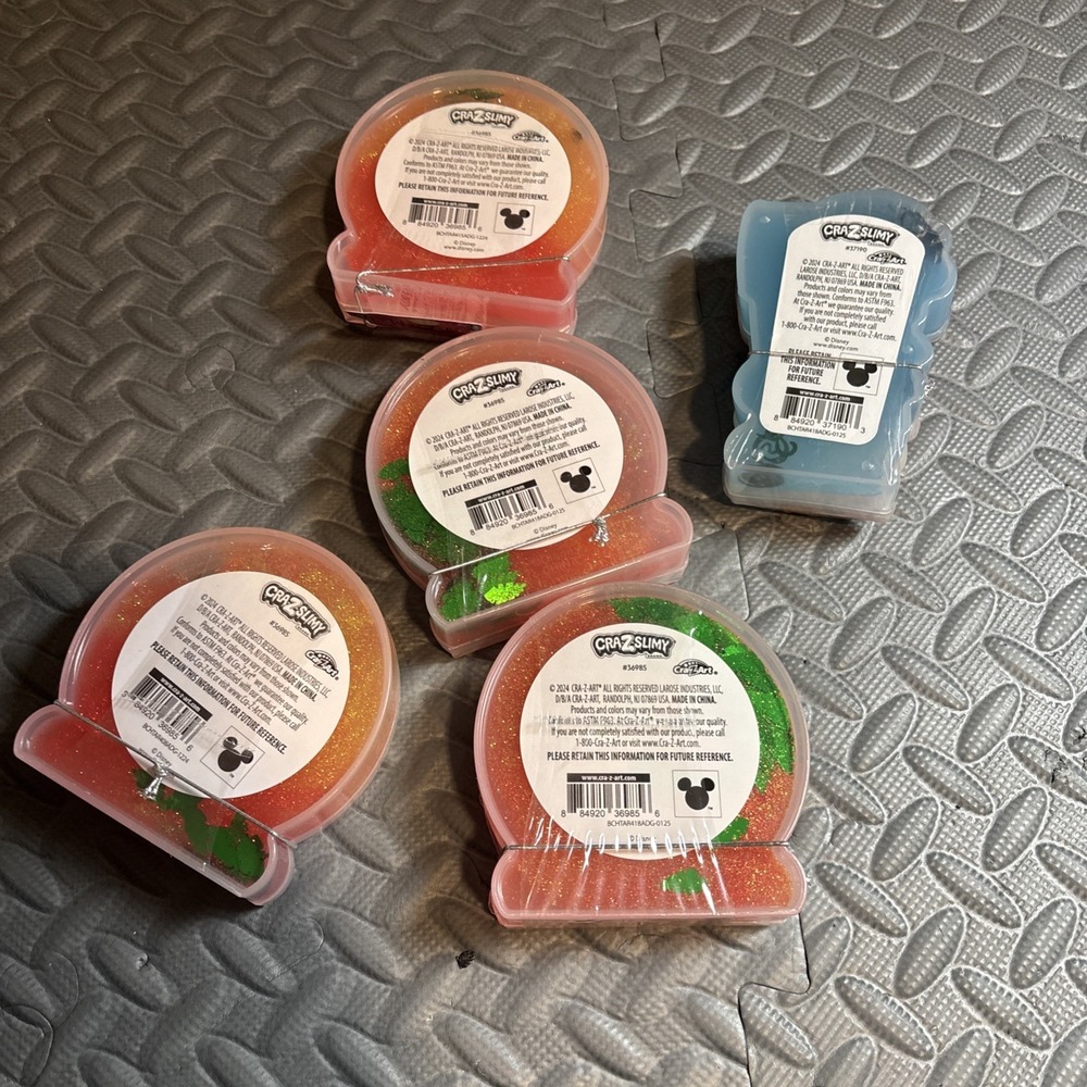 Lot of‎ 5 Disney Princess Moana Confetti Cra-Z-Slimy Containers of Slime - Picture 12 of 12